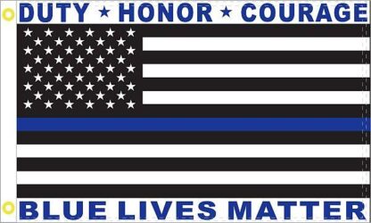 Blue Lives Matter Thin Blue Line Flag