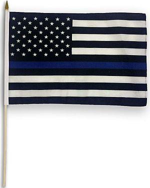 Thin Blue LIne USA Flag 12 inch by 18 inch
