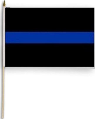 Thin Blue Line Flag 12 inch by 18 inch Blue Lives Matter