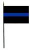 Thin Blue Line Stick Flag 4x6 In