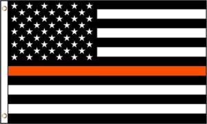Thin Orange Line USA Flag Search & Rescue Personnel