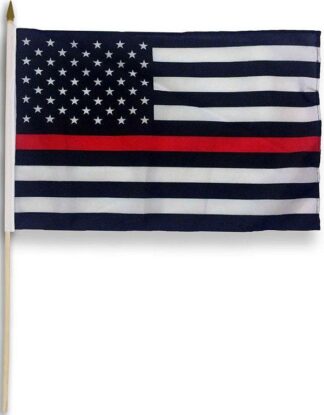 Thin Red Line USA Flag Fire Fighters 12 inch by 18 inch