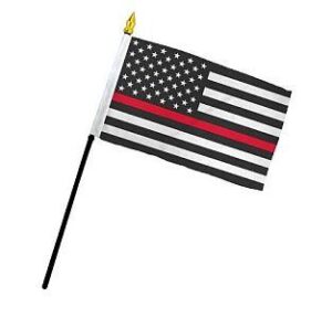 Thin Red Line USA Flag Fire Fighters 4 inch by 6 inch