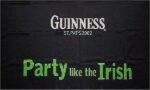 Guiness Party Like The Irish Flag 3x5 FT