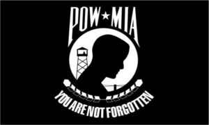 POW MIA Flag Black Prisoner of War Missing in Action