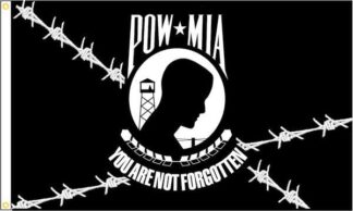 POW MIA Barbed Wire Flag Prisoner of War Missing in Action