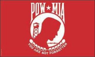 POW MIA Flag Red & White