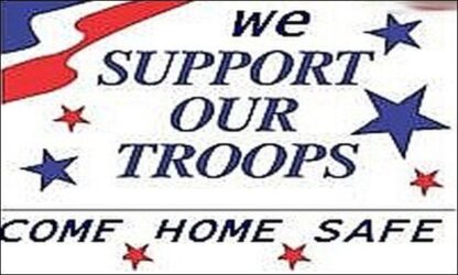 We Support Our Troops Star Flag