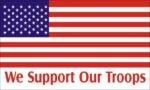 We Support Our Troops USA Flag 3x5 FT