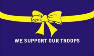 We Support Our Troops Flag Blue 2
