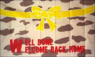 Well Done Welcome Back Home Flag