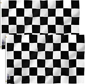 White Black Checkered Flag