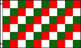 Red White Green Checkered Flag