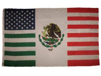 USA Mexico Friendship Flag