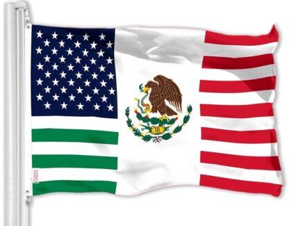 USA Mexico Friendship Flag