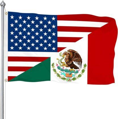 USA Mexico Friendship Flag