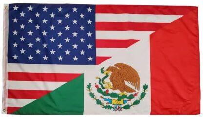 USA Mexico Friendship Flag