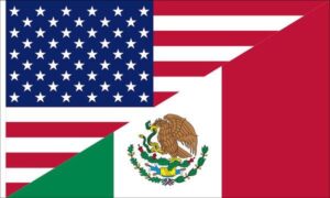 USA Mexico Friendship Flag