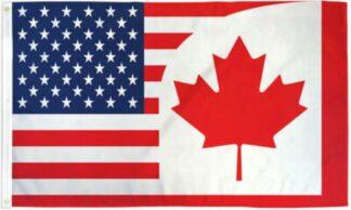 USA Canada Friendship Flag