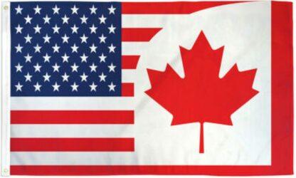 USA Canada Friendship Flag
