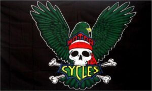 Motorcycles Eagle Skull Flag