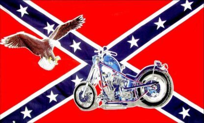 Rebel Biker Eagle Flag
