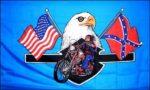 Biker Eagle USA Confederate Flag 3x5 FT