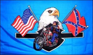 Biker Eagle USA Rebel Flag