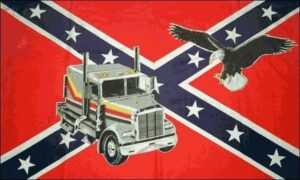 Trucker Eagle Rebel Flag