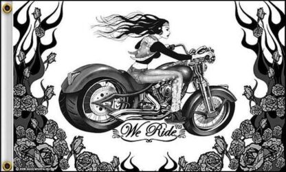 We Ride Woman Flag