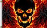 Skull Flame Flag 3x5 FT