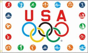 Olympics USA Sports Logo Flag