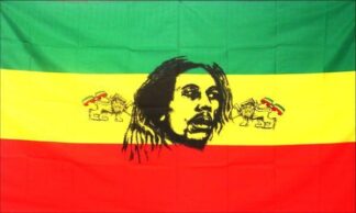 Bob Marley Two Lions Flag
