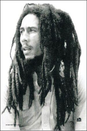 Bob Marley Black & White Flag