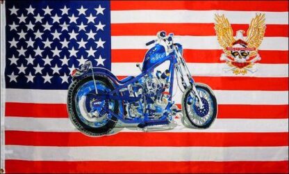 Harley-Davidson Motorcycle USA Flag