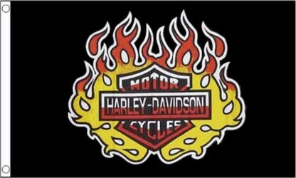 Harley-Davidson Yellow-Red Flame Flag