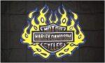 Harley-Davidson Yellow-Blue Flame Flag 3x5 FT