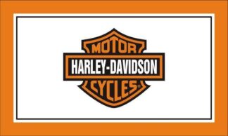 Harley-Davidson Orange Border Flag