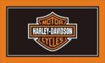 Harley-Davidson Logo Orange Flag 3x5 FT