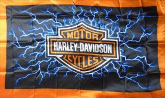 Harley-Davidson Blue Lightning Flag