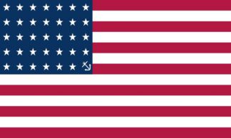 Old Glory 34 Stars With Anchor 1860 American Flag