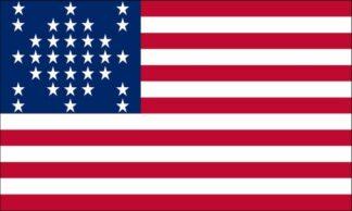 Fort Sumter Storm American Flag 33 Stars 1861