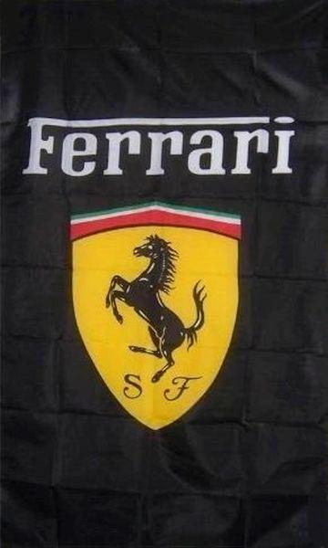 Ferrari Black Vertical Flag