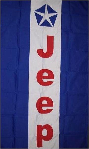 Jeep Blue Stripe Vertical Flag