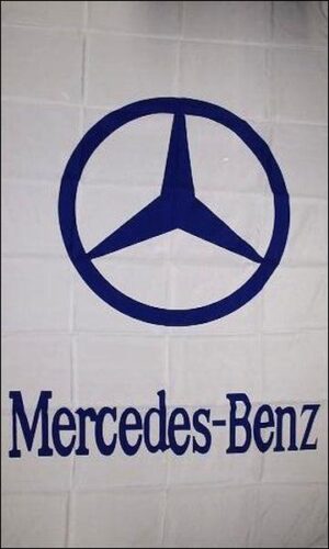 Mercedes-Benz White Vertical Flag