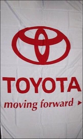 Toyota White Vertical Flag