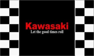 Kawasaki Black Racing Flag