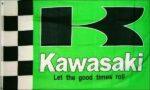 Kawasaki Checkered Green Flag 3x5 FT