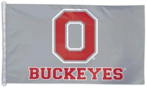 Ohio State Buckeyes Flag Gray