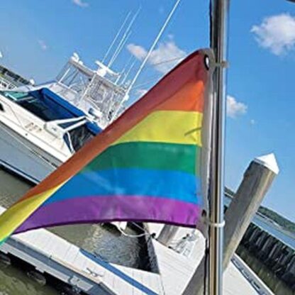 Rainbow Pride 12x18 Inch Boat Flag